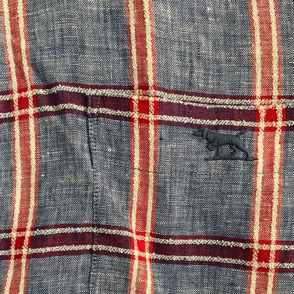 Rodd & Gunn New Zealand, red blue plaid button down short sleeve, Medium - Picture 3 of 3
